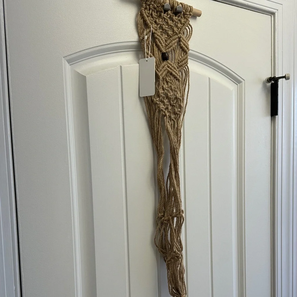Bohemian Tan Macrame Wall Tapestry
